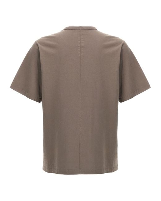 Rick Owens Gray Crew Neck Short-Sleeved T-Shirt for men