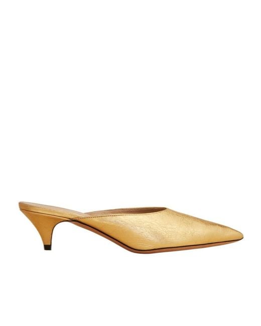 Khaite Natural The River Pointed-Toe Mules