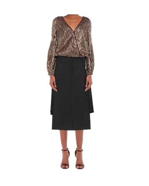 Balenciaga Black Midi Skirts