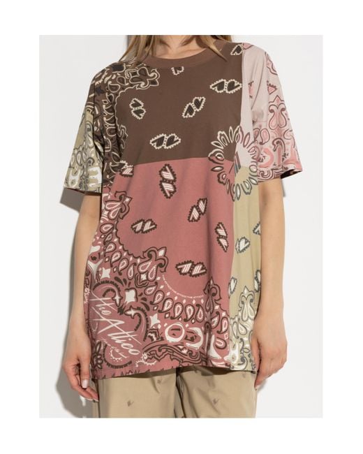 The Attico Pink The Bandana Printed T-Shirt