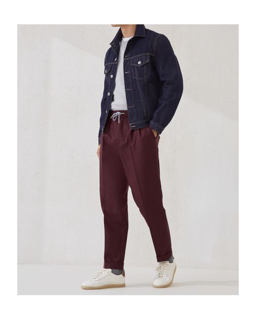 Brunello Cucinelli Blue Cotton Denim Jacket for men