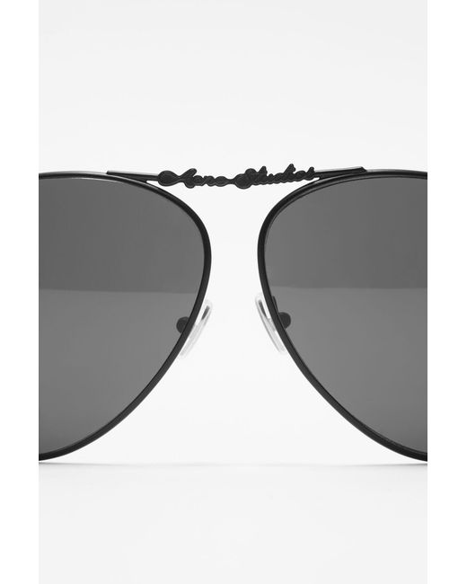 Acne Metallic Logo-Detail Pilot-Frame Sunglasses