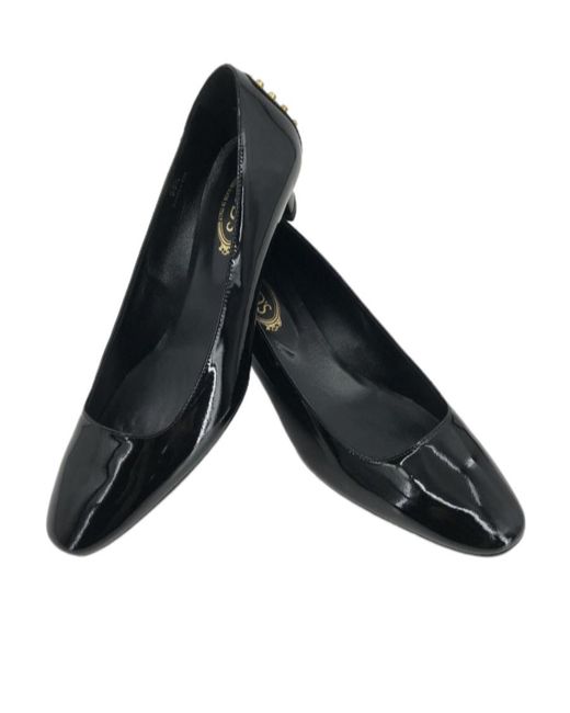 Tod's Black Logo Details Heels