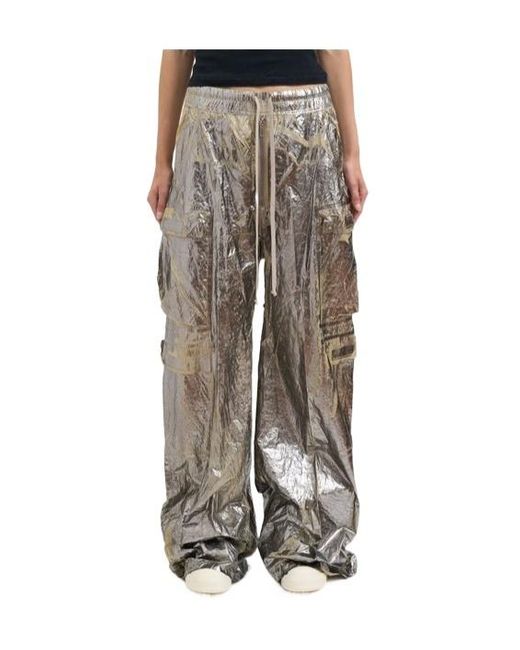 Rick Owens Gray Double Cargo Jumbo Belas Pants