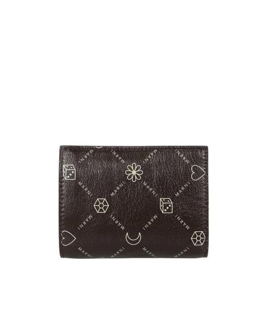 Marni Black Folding Wallet