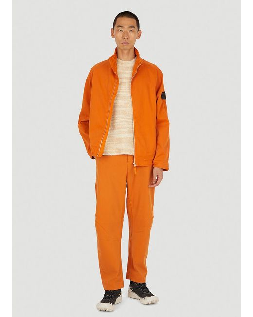 Stone Island Orange Shadow Project Tie-Waist Straight Leg Trousers for men