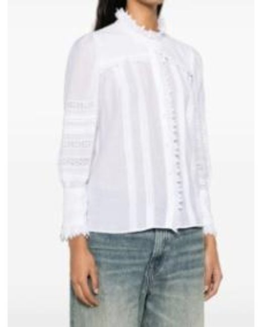 Zadig & Voltaire White Trevy Pintuck-Detailing Shirt