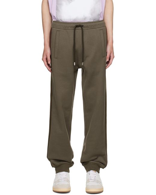 Lanvin Brown Side Curb Joggers for men
