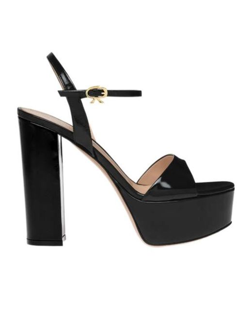 Gianvito Rossi Black 125Mm Marlena Platform Heeled Sandals
