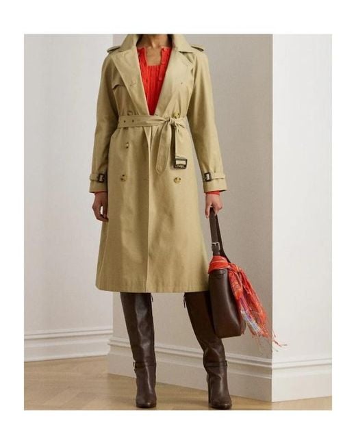 Ralph Lauren Natural Double-Breasted Trench Coat