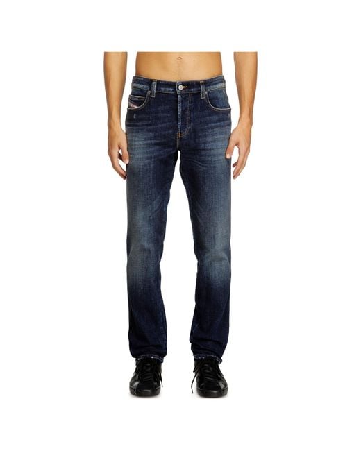 DIESEL Blue D-Vyl 0Adbn Button Slim Jeans for men