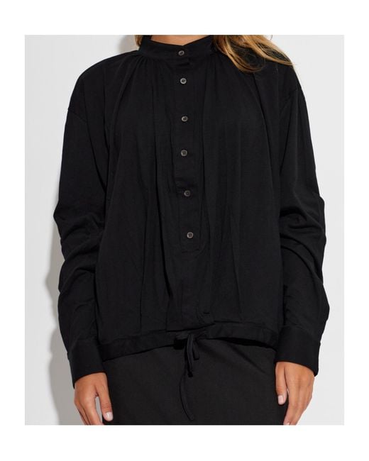 Dries Van Noten Black Loose Cotton Blouse