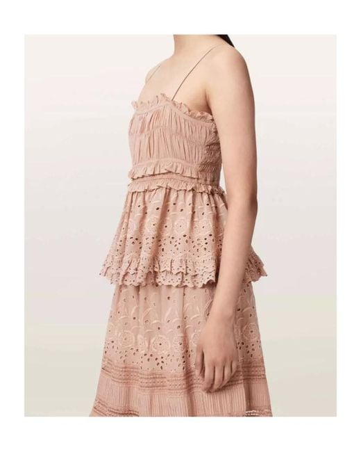 AllSaints Pink Top Camille W046Pe-Plaster