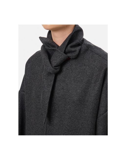 Plan C Black Felted Coat