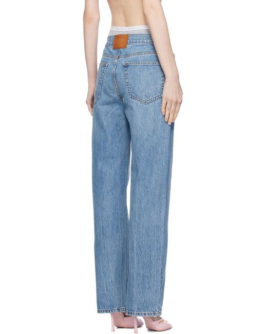 Alexander Wang Blue Logo Patch Jeans