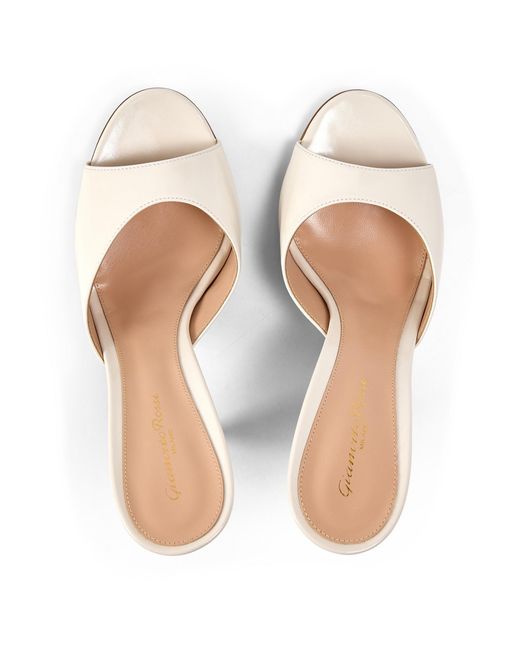 Gianvito Rossi Natural Solid Heeled Mules