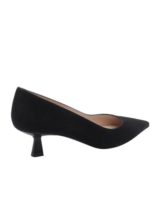 Stuart Weitzman Black Pointed-Toe High Heels