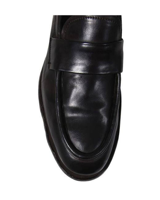 Officine Creative Black Sound 001 Penny Loafers for men