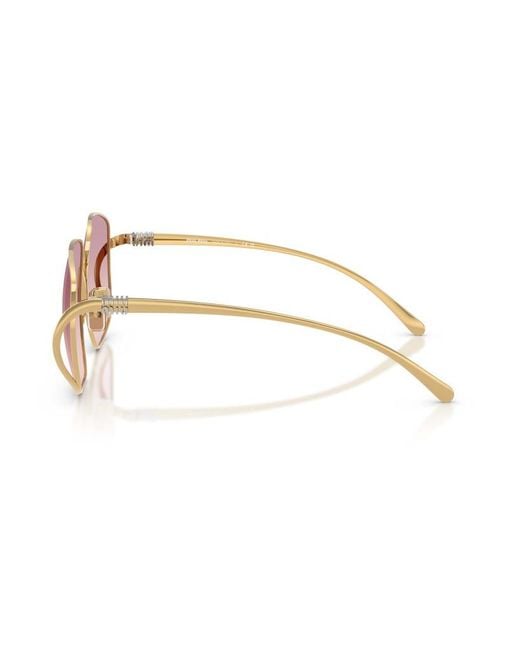 Miu Miu Pink Eyewear Square Frame Sunglasses
