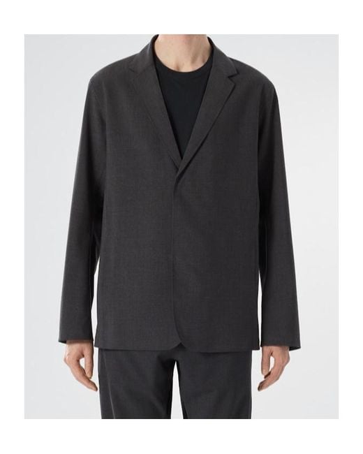 Veilance Gray Convex Wool Blazer for men