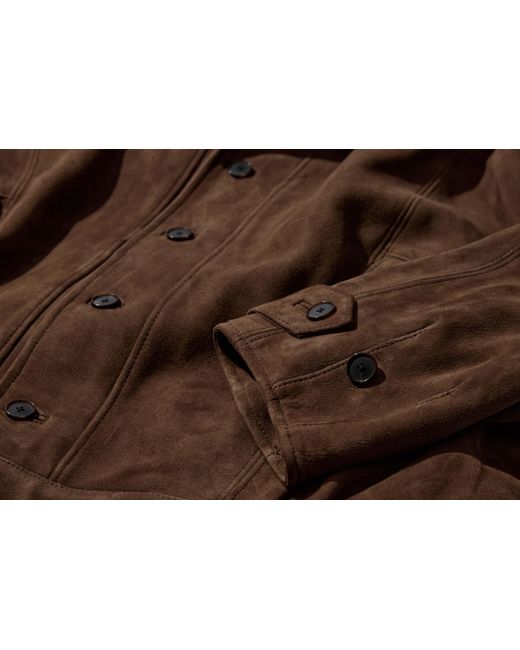 Auralee Brown Button-Front Jacket for men