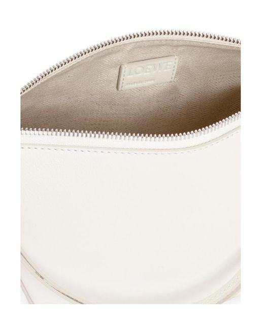 Loewe White Mini Hammock Hobo Bag