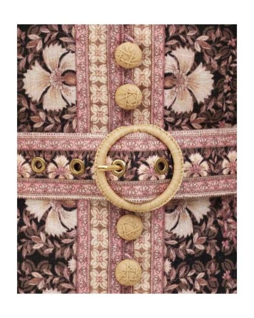 Zimmermann Multicolor Illuminate Buttoned Midi Dress