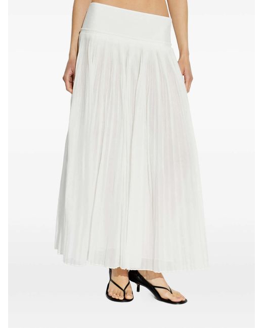 Rohe White High-Waist Pleated Skirt