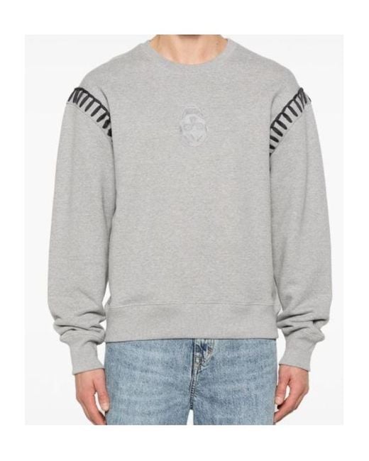 McQueen Gray Skull Sweatshirt for men