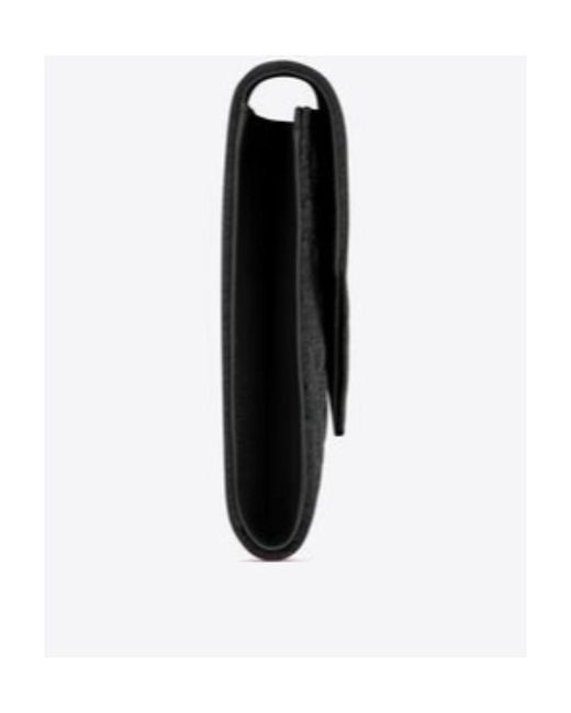 Saint Laurent Black Envelope Flap Pouch