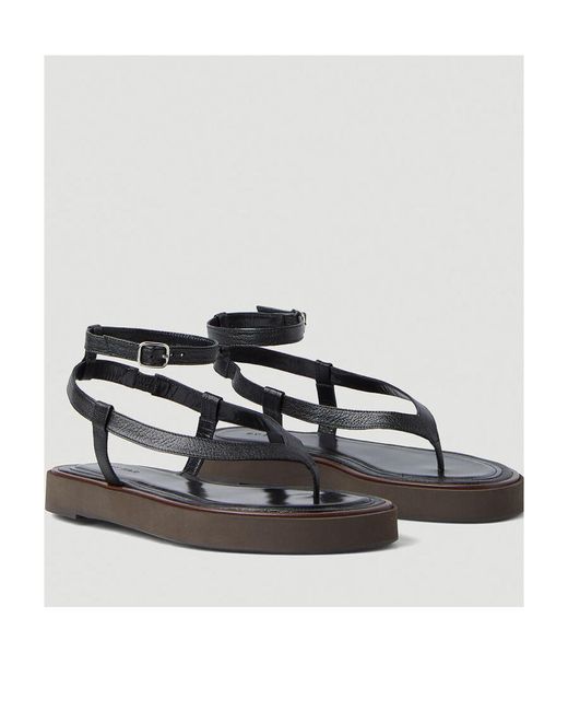 By Far Black Cece Wraparound Sandals