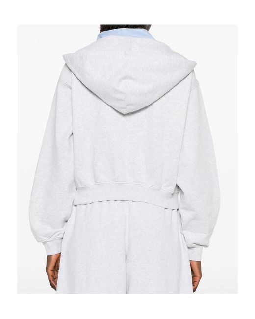 Alexander Wang White Long-Sleeved Layered Hoodie