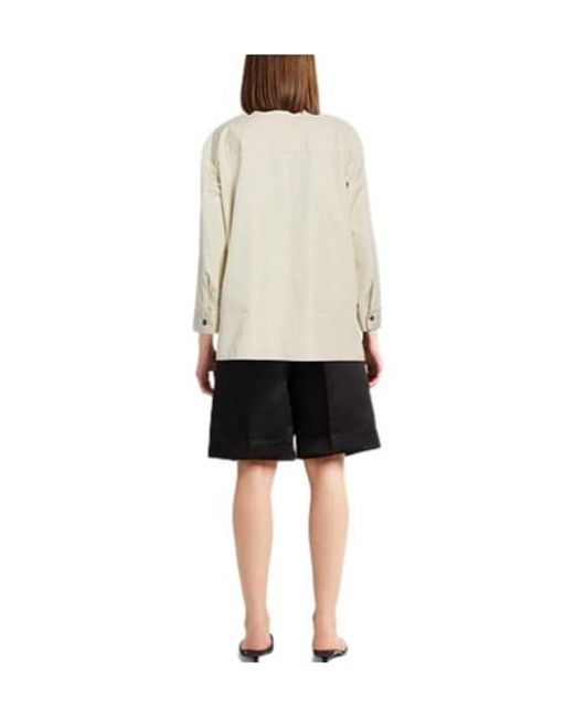 Max Mara White Striped Long Shirt