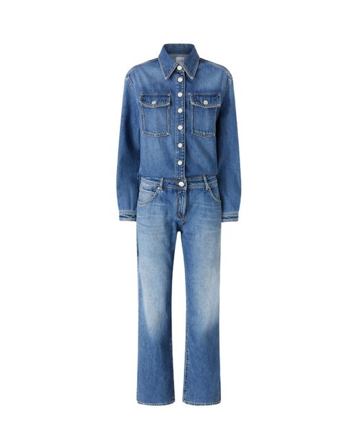 Pinko Blue Long Denim Overalls