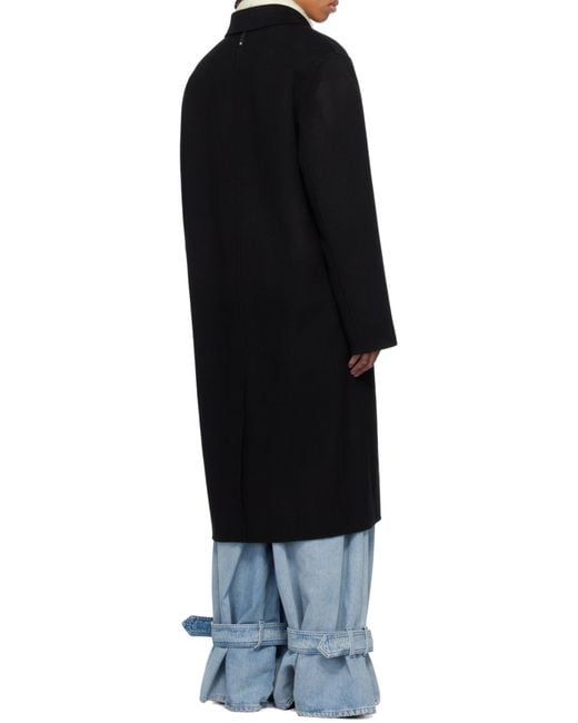 Mackage Black Single Breasted Coat for men