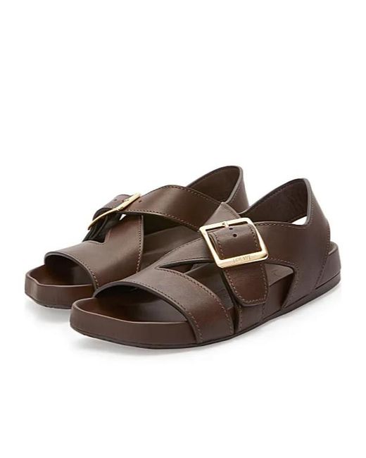 Loewe Brown Ease Buckle Sandal