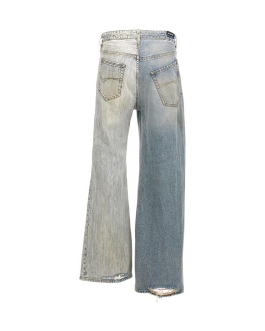 Balenciaga Blue Fifty-Fifty Jeans for men