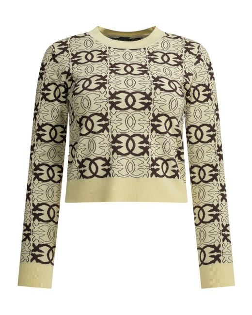 Pinko White Long-Sleeve Knit Top