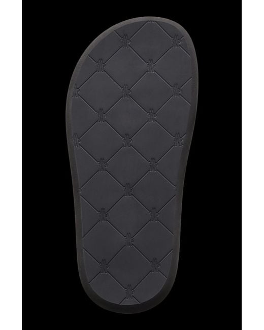 Moncler Blue Jeanne Logo-Embossed Slides
