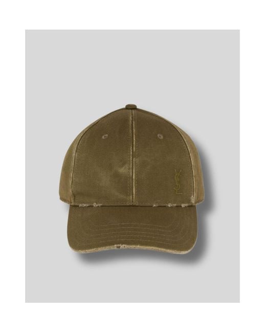 Saint Laurent Green Logo Hat