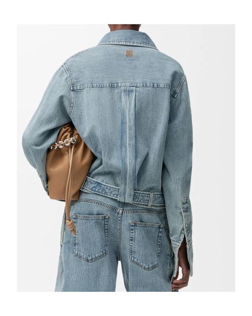 Loewe Blue Draped Denim Shirt