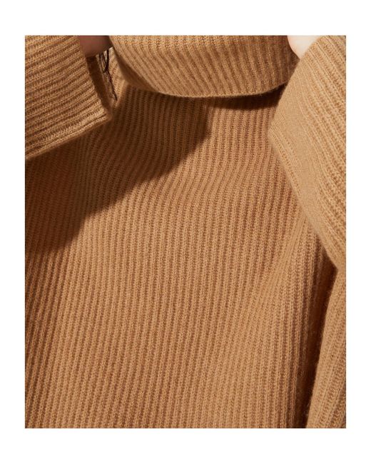 MAX&Co. Natural Pure Cashmere Polo Neck