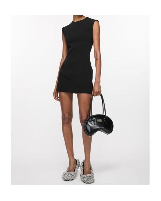 Acne Black Short Sleeve Mini Dress