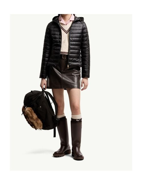 Moncler Black Igelhood Short Down Jacket