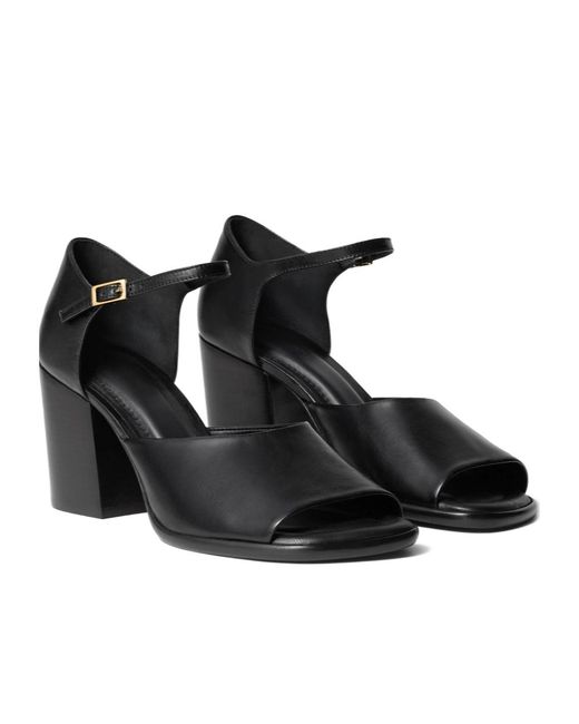 Lemaire Black Square-Heeled Sandals