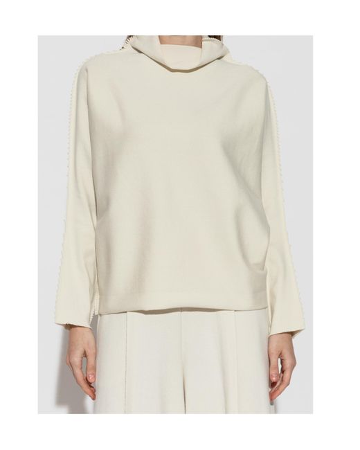 Issey Miyake White Long Sleeve Sweater