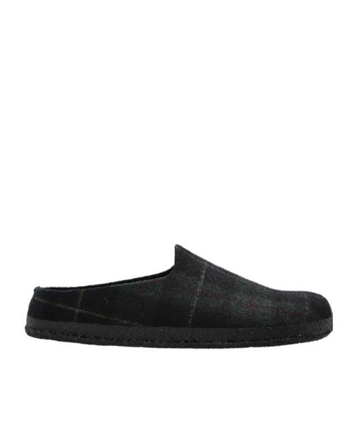 Birkenstock Black Amsterdam Checked Clogs for men