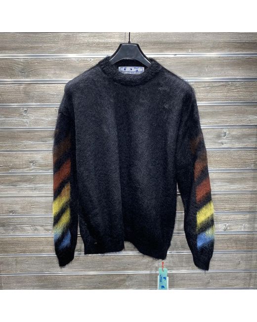Off-White c/o Virgil Abloh Black Diagonal Arrows Knitted Jumper for men