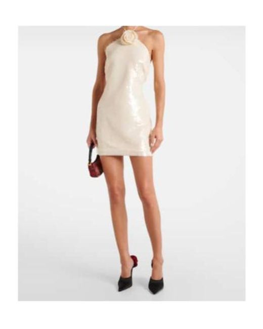 Magda Butrym White Sequined Minidress