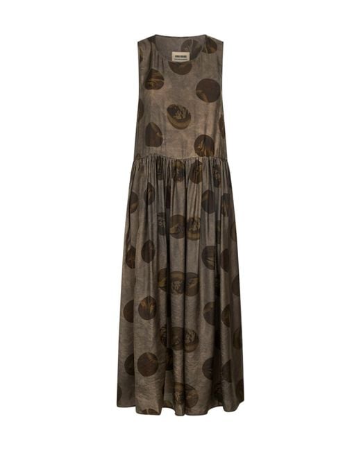 Uma Wang Natural Sleeveless Round-Neck Dress